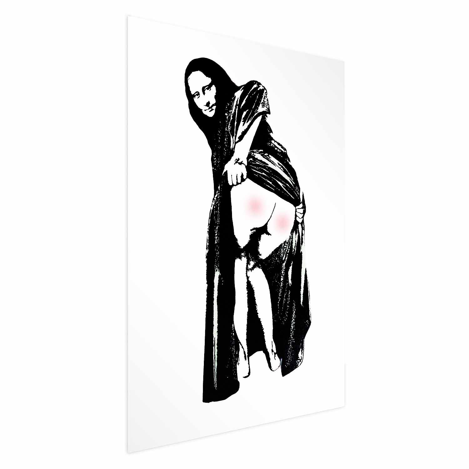 Banksy Style Graffiti Woman Street Art Poster