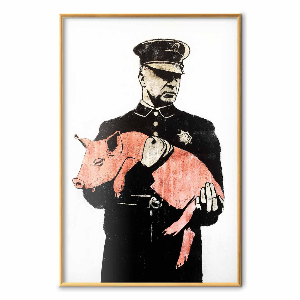 Police Pig Graffiti Street Art Poster