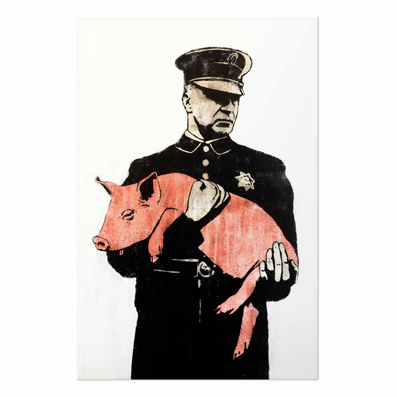 Police Pig Graffiti Street Art Poster