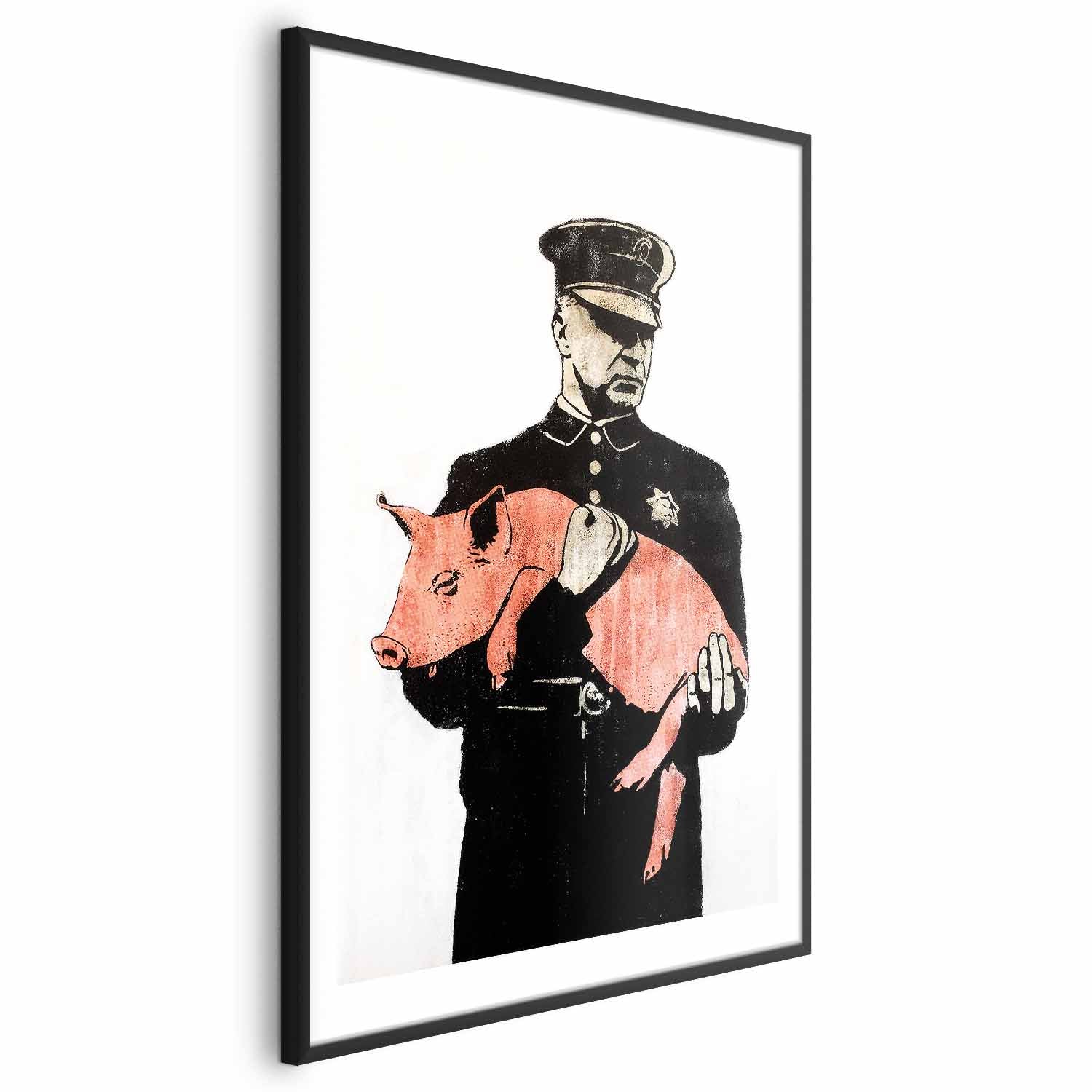 Police Pig Graffiti Street Art Poster