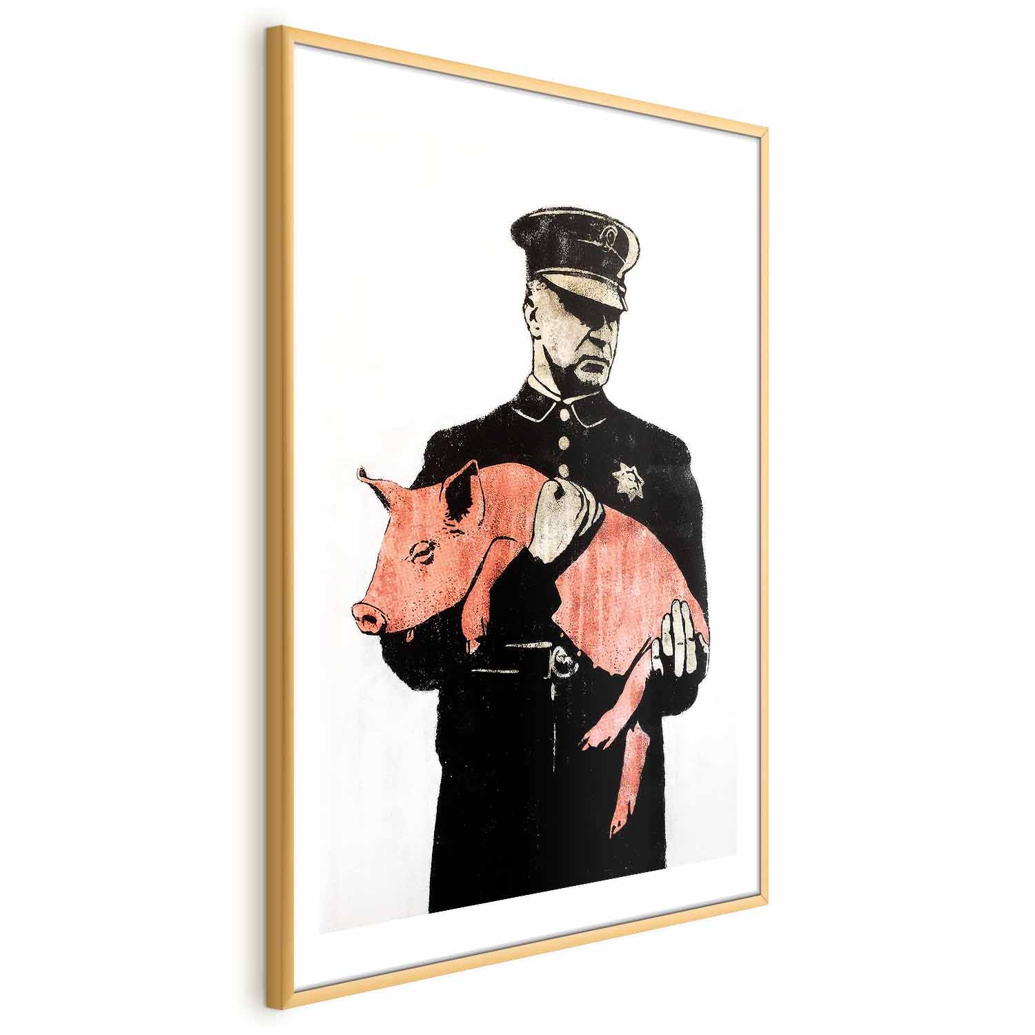 Police Pig Graffiti Street Art Poster