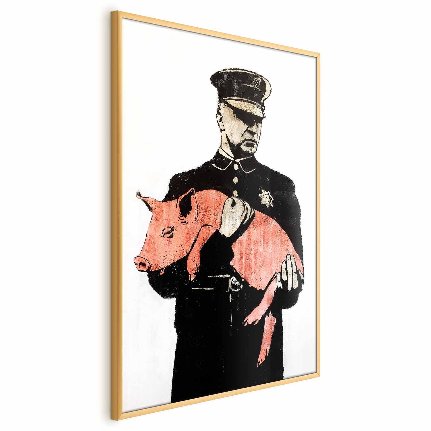 Police Pig Graffiti Street Art Poster