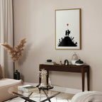 Graffiti Hearts Couple Street Art Poster