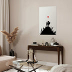 Graffiti Hearts Couple Street Art Poster