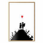 Graffiti Hearts Couple Street Art Poster