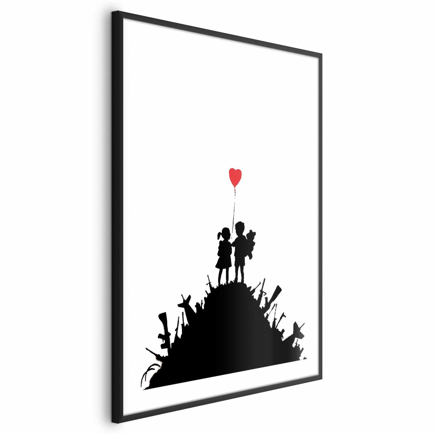Graffiti Hearts Couple Street Art Poster