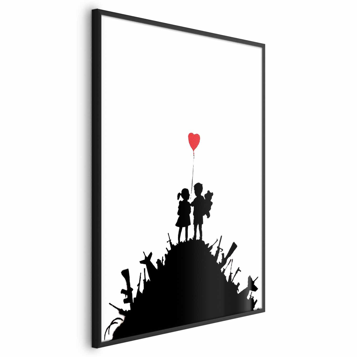 Graffiti Hearts Couple Street Art Poster