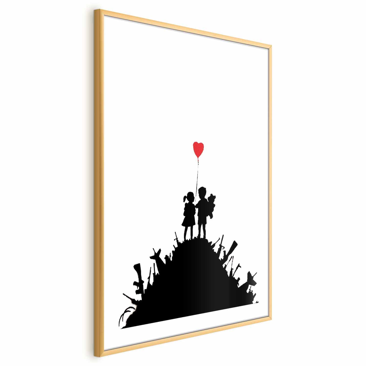 Graffiti Hearts Couple Street Art Poster