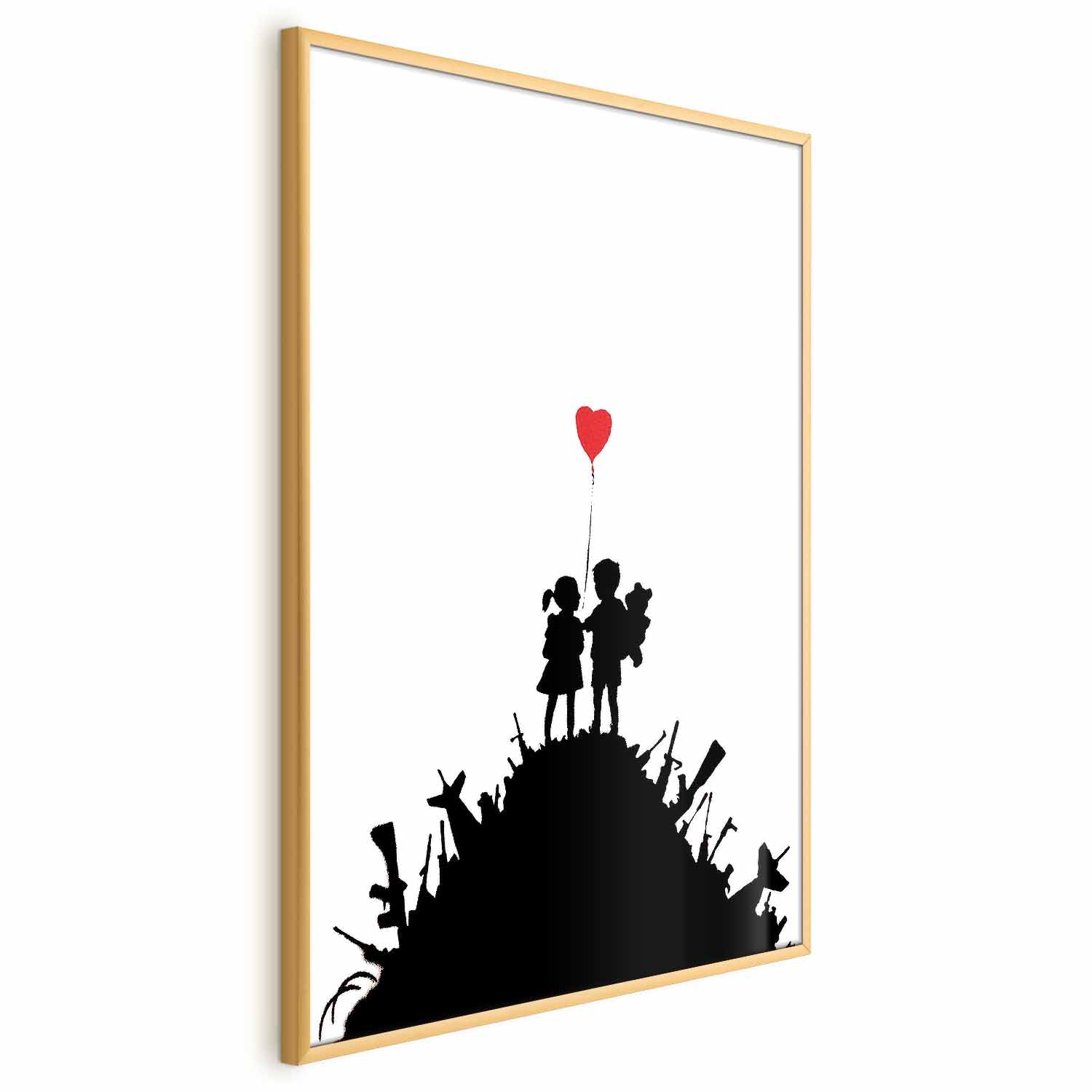 Graffiti Hearts Couple Street Art Poster