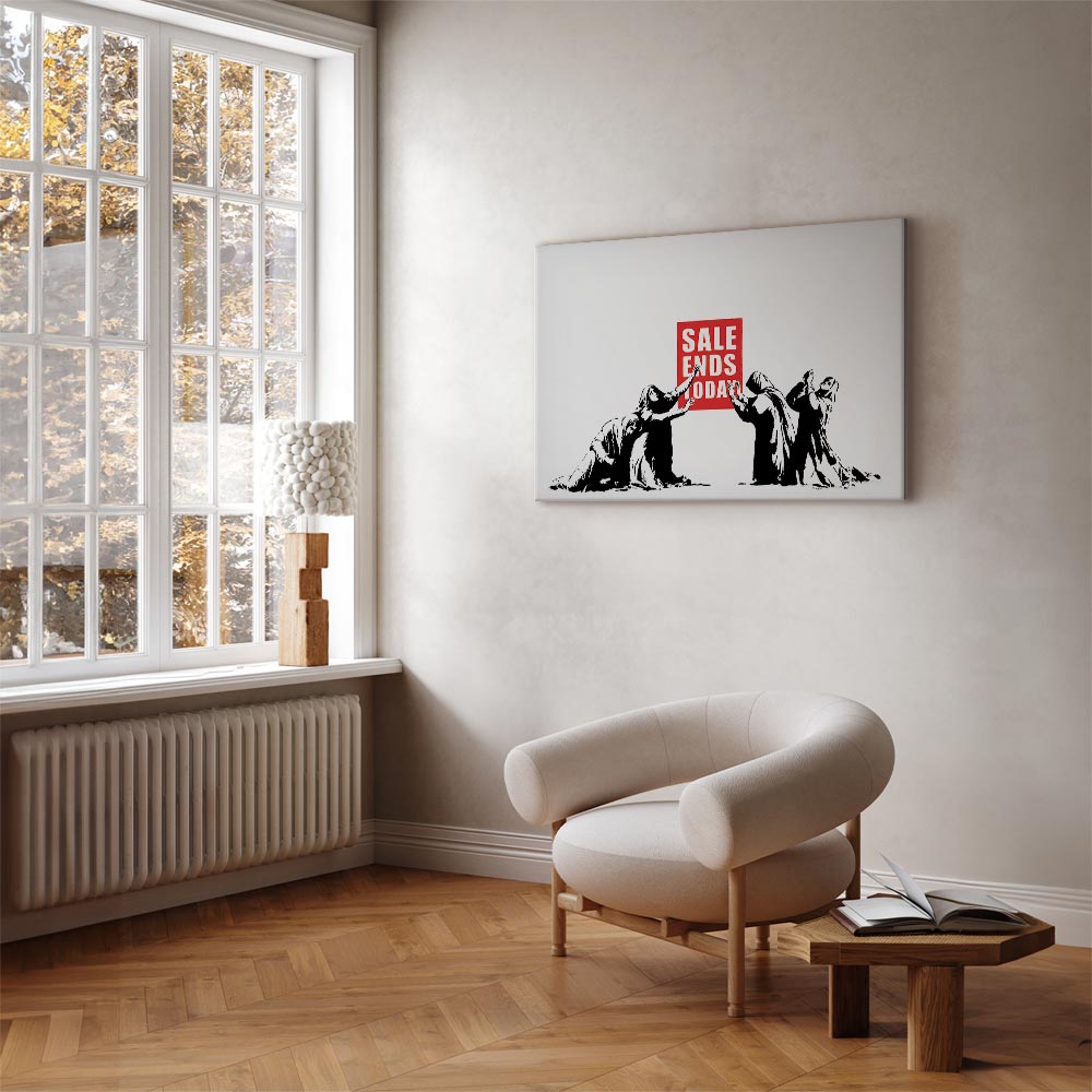 Street Art Graffiti Sale Canvas Print