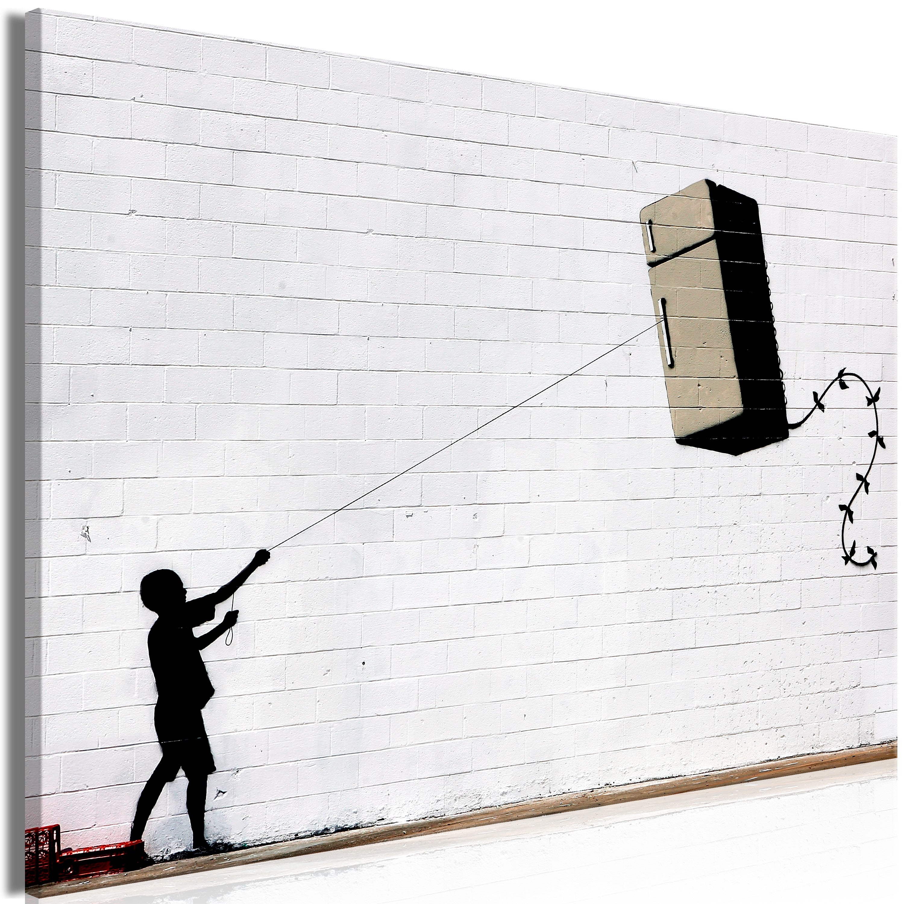 Canvas Print Wide - Flying Fridge (1 Part)