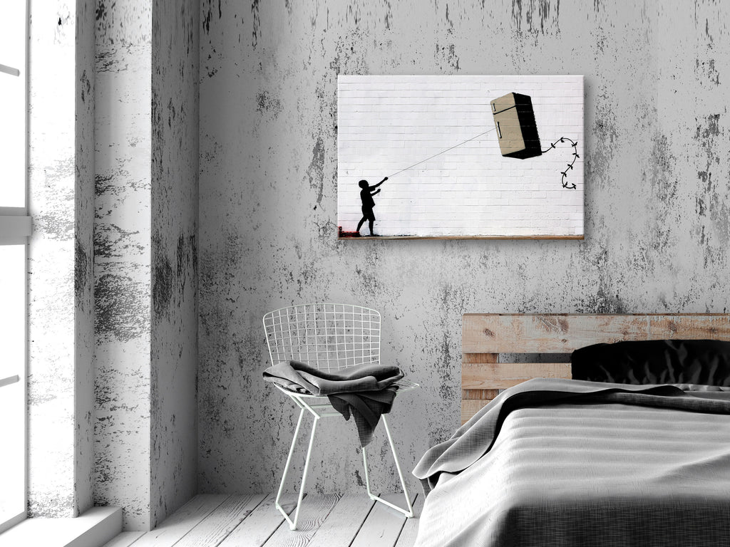 Canvas Print Wide - Flying Fridge (1 Part)