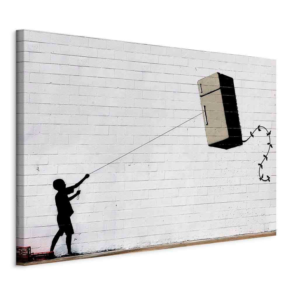 Flying Fridge Graffiti Canvas Print