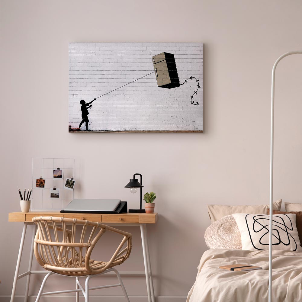 Flying Fridge Graffiti Canvas Print