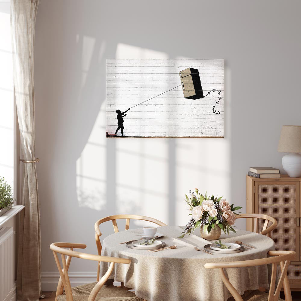 Flying Fridge Graffiti Canvas Print