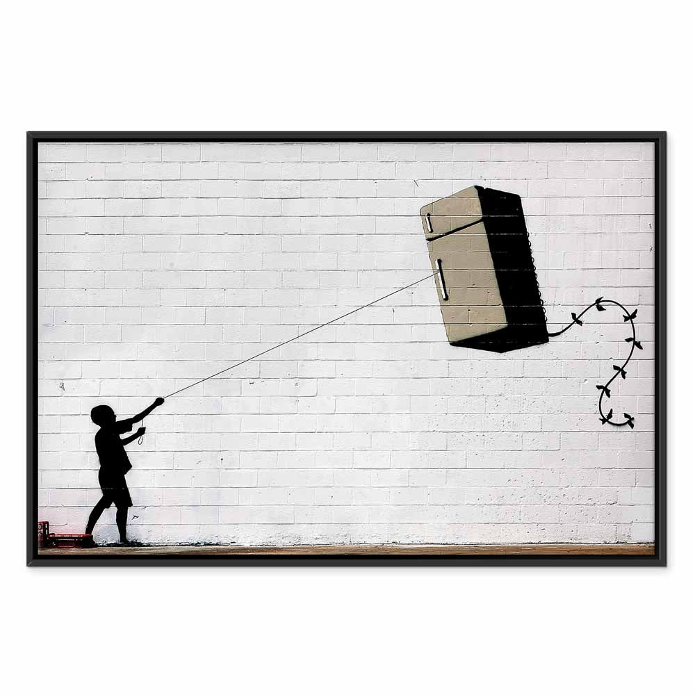 Flying Fridge Graffiti Canvas Print