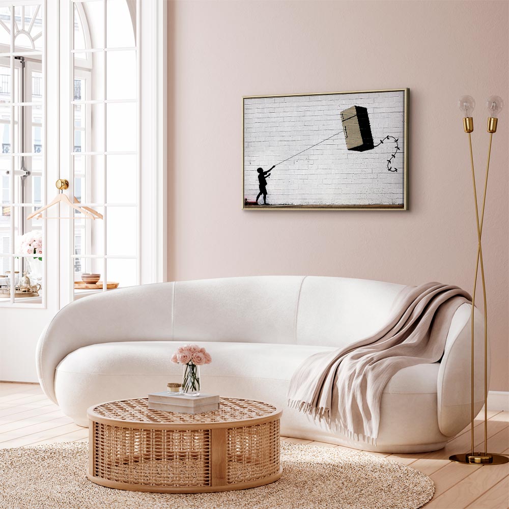 Flying Fridge Graffiti Canvas Print