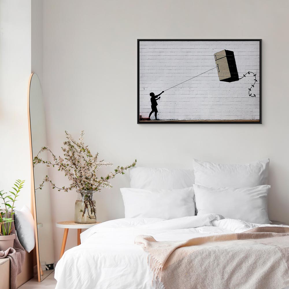 Flying Fridge Graffiti Canvas Print