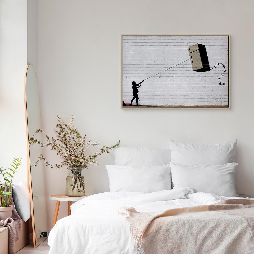 Flying Fridge Graffiti Canvas Print