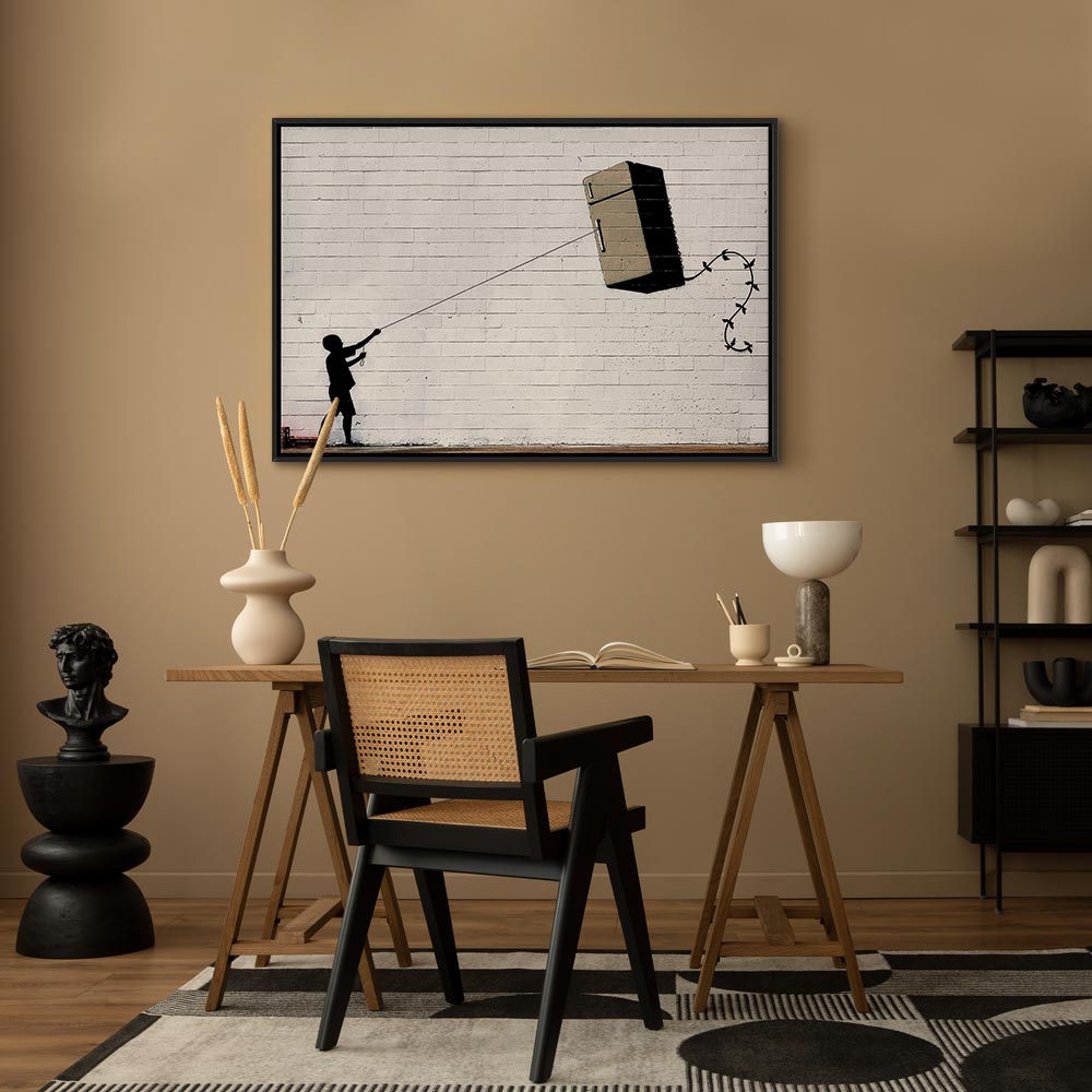 Flying Fridge Graffiti Canvas Print