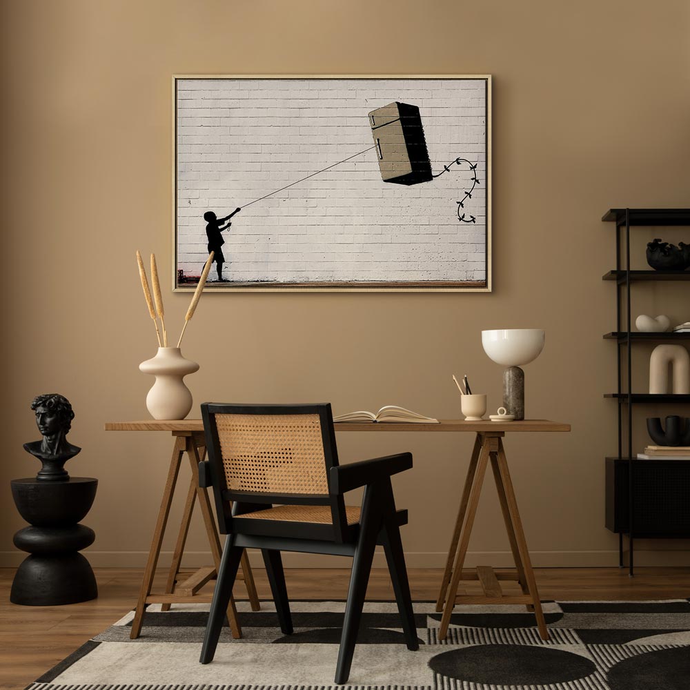 Flying Fridge Graffiti Canvas Print