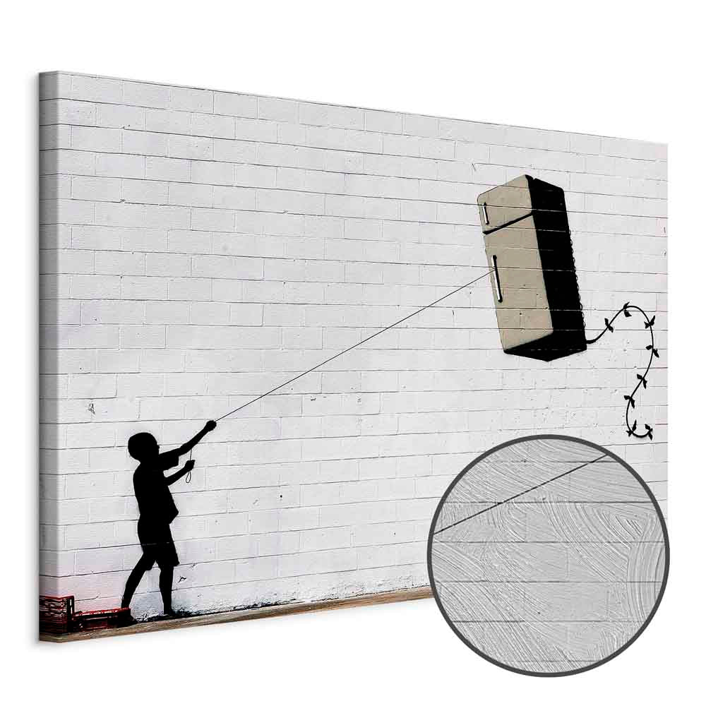 Flying Fridge Graffiti Canvas Print