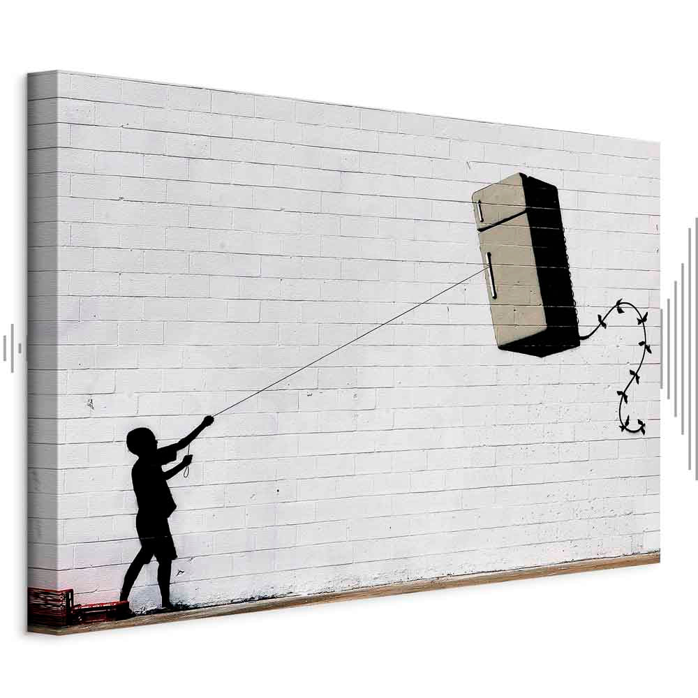Flying Fridge Graffiti Canvas Print