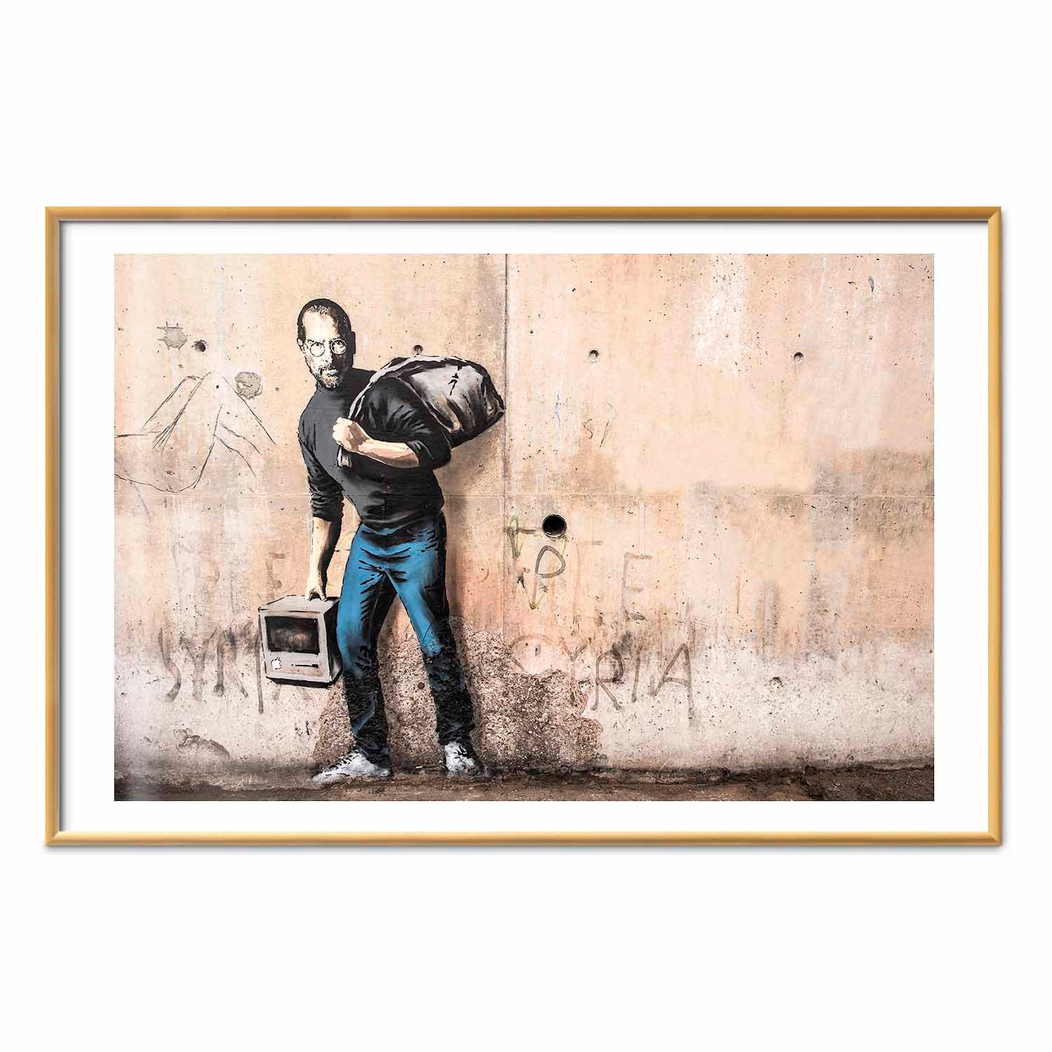 Banksy Street Art Portrait Poster