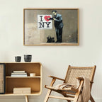 Banksy Graffiti Hearts Inscriptions Poster
