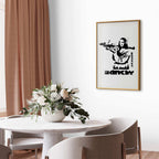 Mona Lisa Bazooka Graffiti Poster