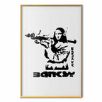 Mona Lisa Bazooka Graffiti Poster