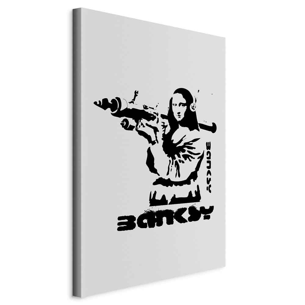 Banksy Graffiti Mona Lisa Street Art Canvas Print