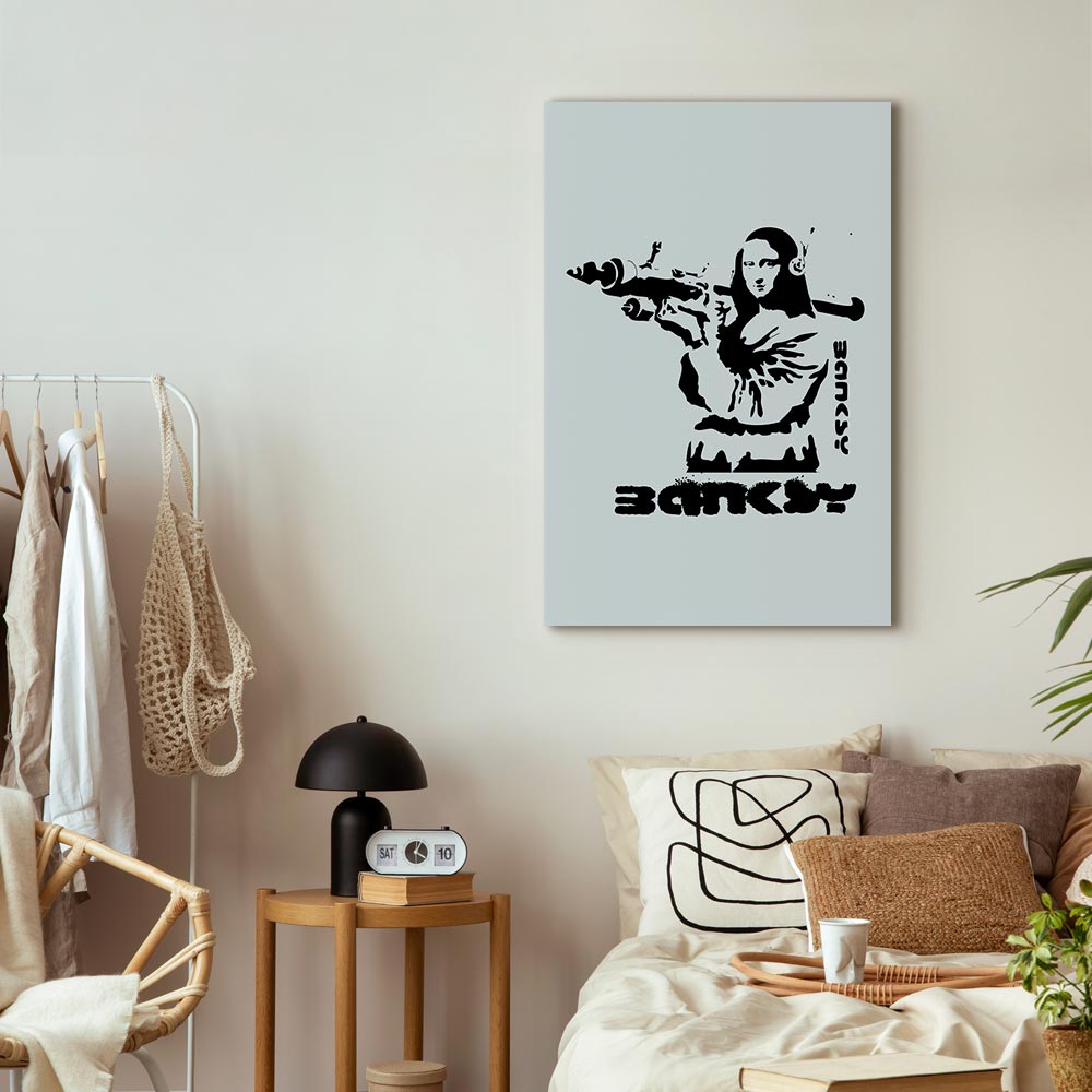 Banksy Graffiti Mona Lisa Street Art Canvas Print