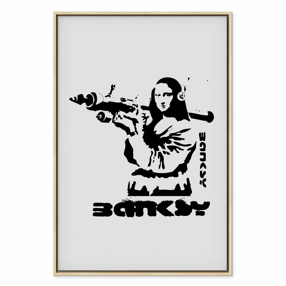 Banksy Graffiti Mona Lisa Street Art Canvas Print