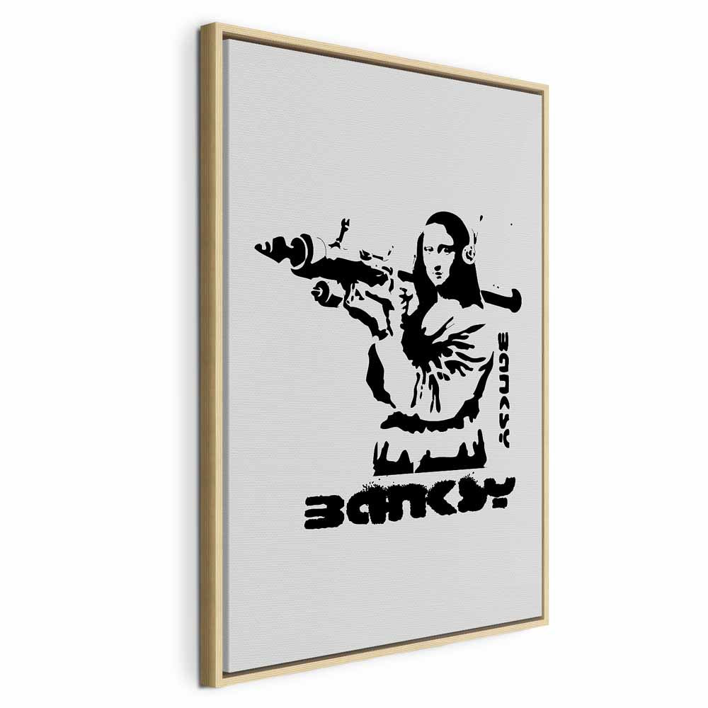 Banksy Graffiti Mona Lisa Street Art Canvas Print