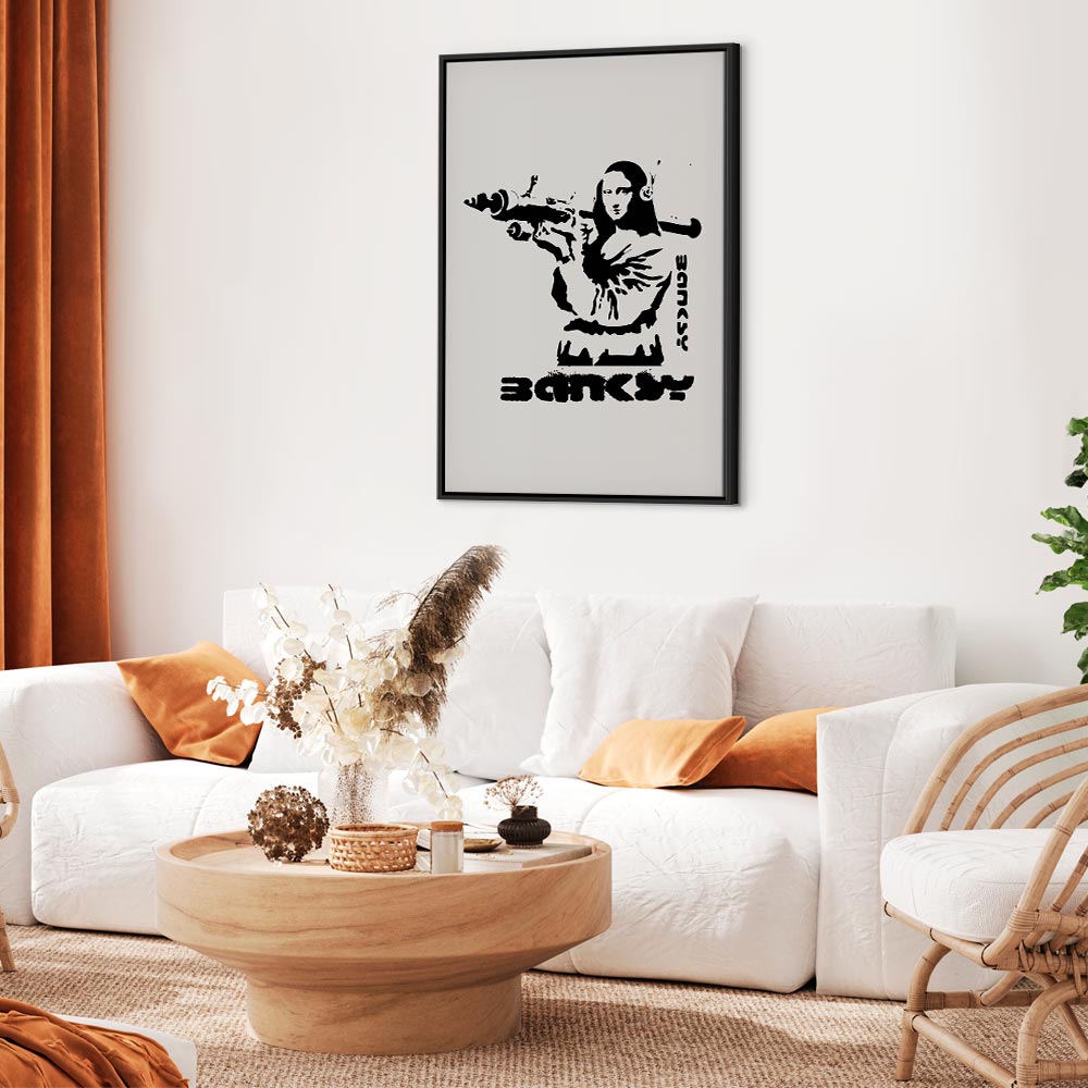 Banksy Graffiti Mona Lisa Street Art Canvas Print