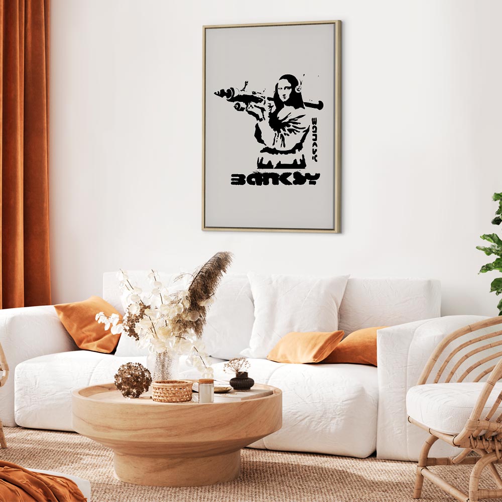 Banksy Graffiti Mona Lisa Street Art Canvas Print