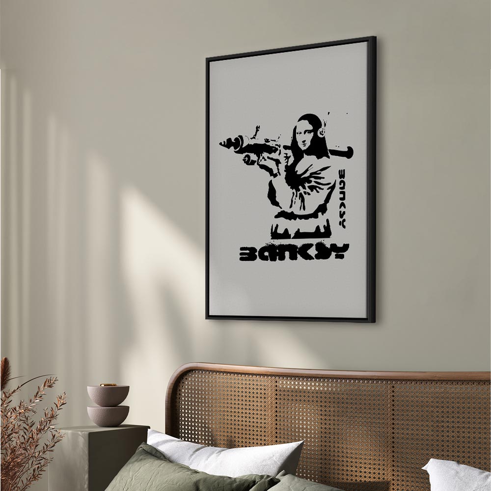 Banksy Graffiti Mona Lisa Street Art Canvas Print