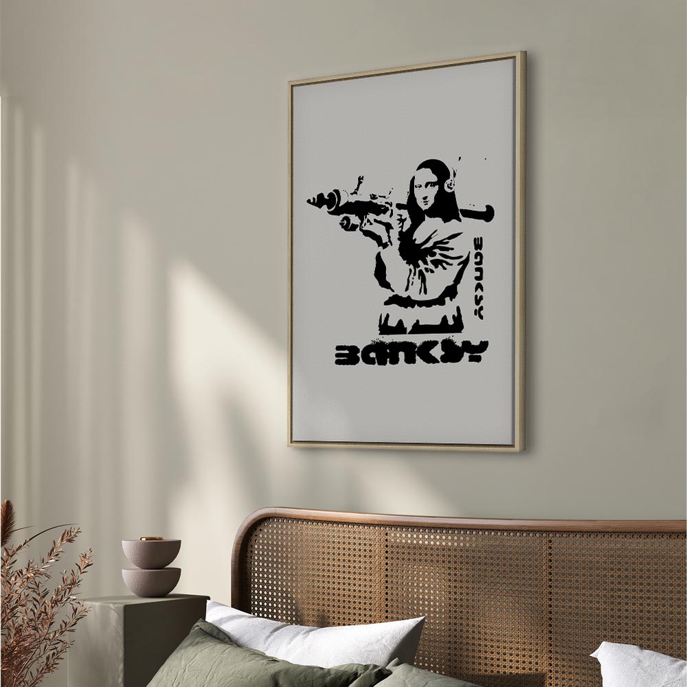 Banksy Graffiti Mona Lisa Street Art Canvas Print