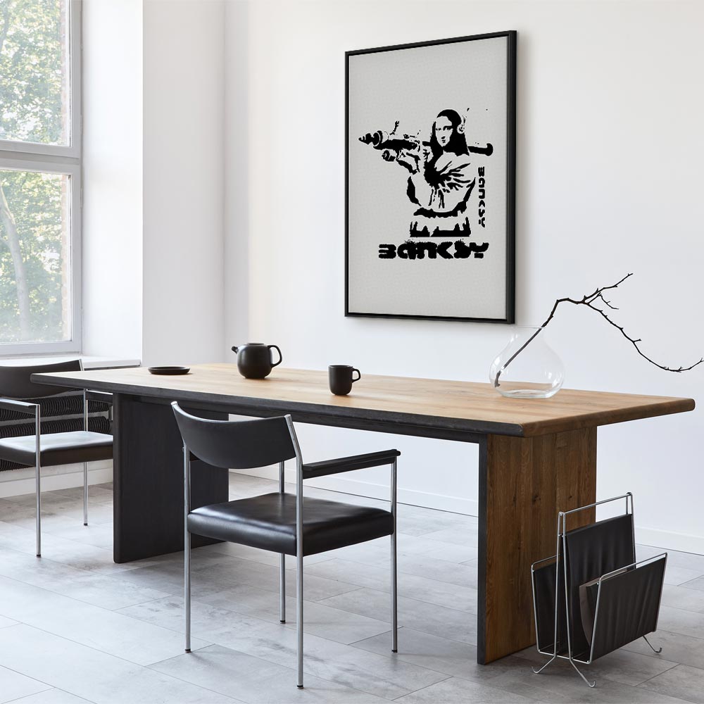 Banksy Graffiti Mona Lisa Street Art Canvas Print