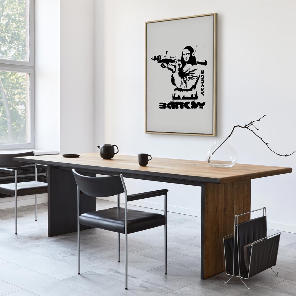 Banksy Graffiti Mona Lisa Street Art Canvas Print