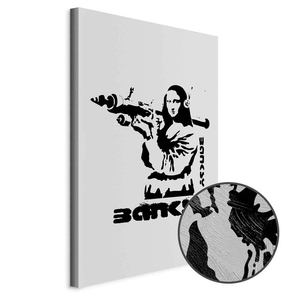 Banksy Graffiti Mona Lisa Street Art Canvas Print
