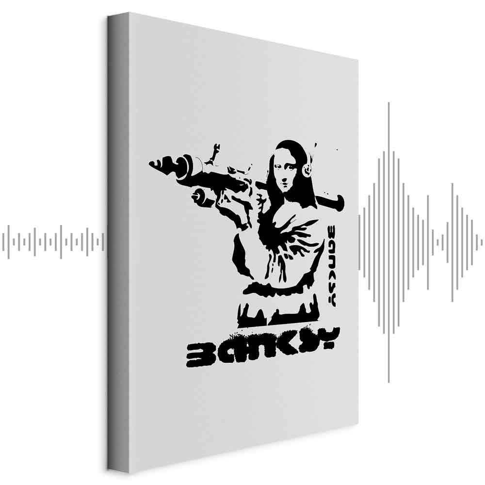 Banksy Graffiti Mona Lisa Street Art Canvas Print