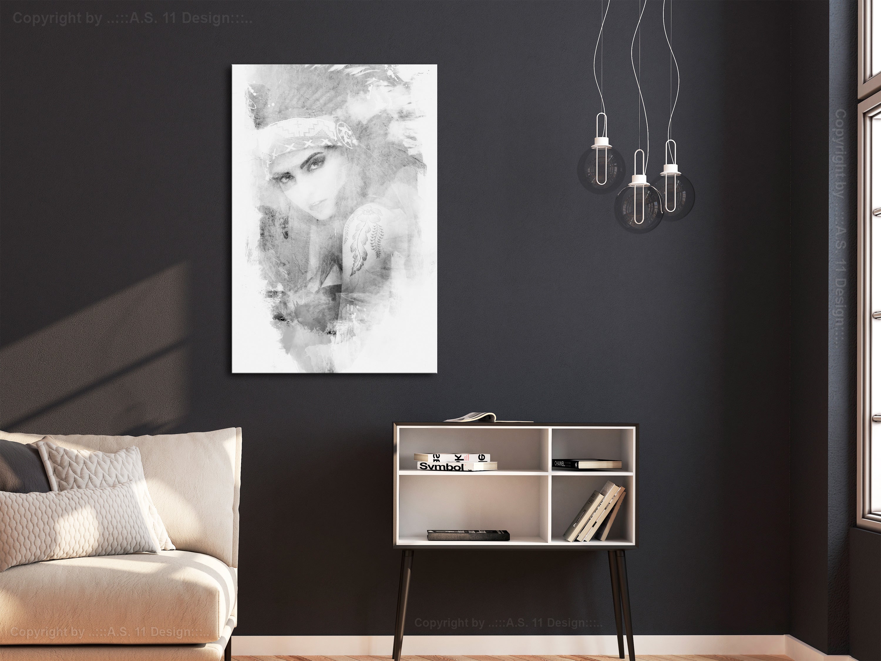 Canvas Print Ethnic Look Vertical 1 Part