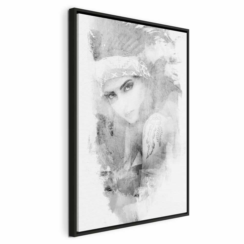 Ethnic Woman Portrait Vertical Canvas Print