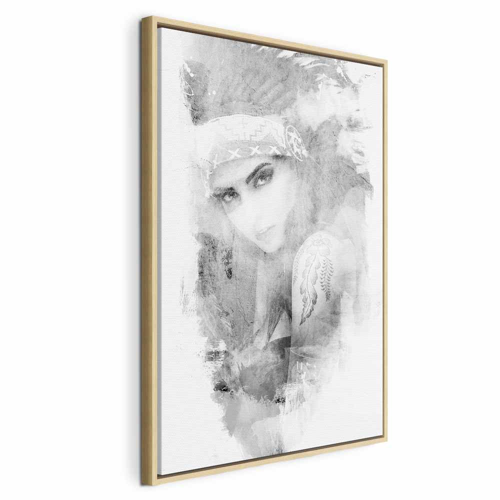Ethnic Woman Portrait Vertical Canvas Print