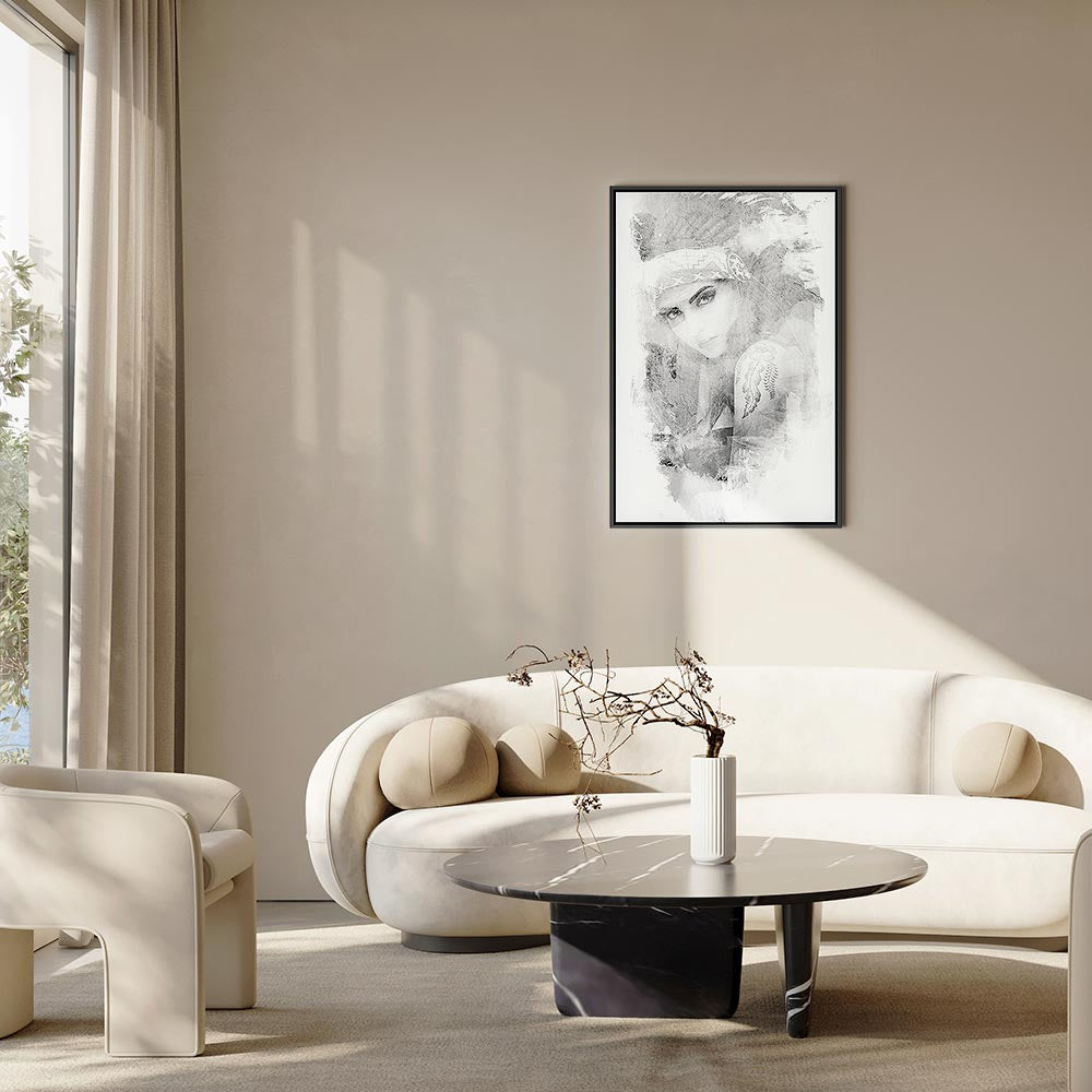 Ethnic Woman Portrait Vertical Canvas Print