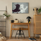 Abstract Couple Portrait Contemporary Canvas Print