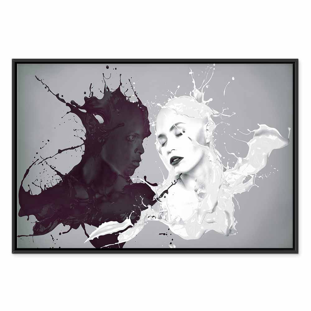 Abstract Couple Portrait Contemporary Canvas Print