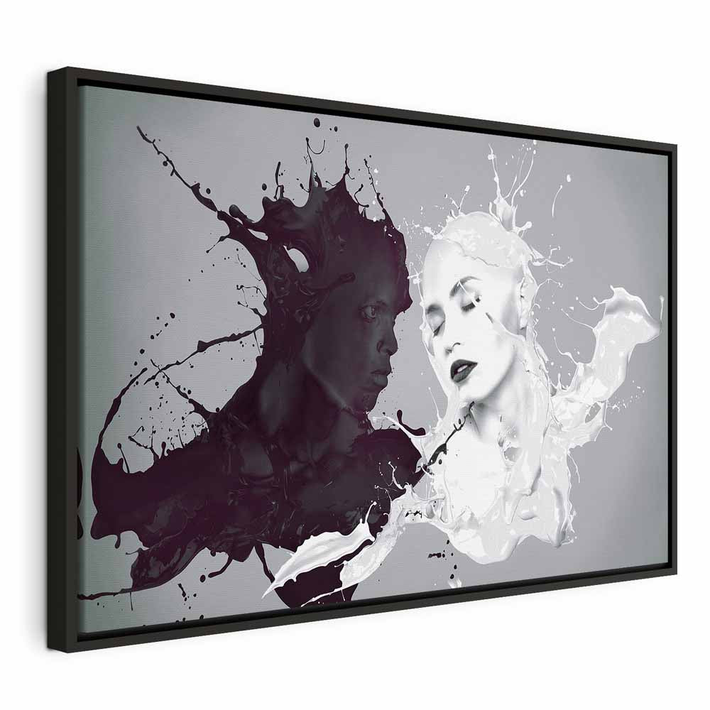 Abstract Couple Portrait Contemporary Canvas Print